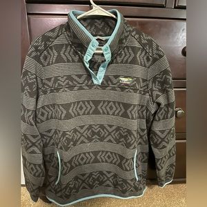 LL Bean printed sweater fleece